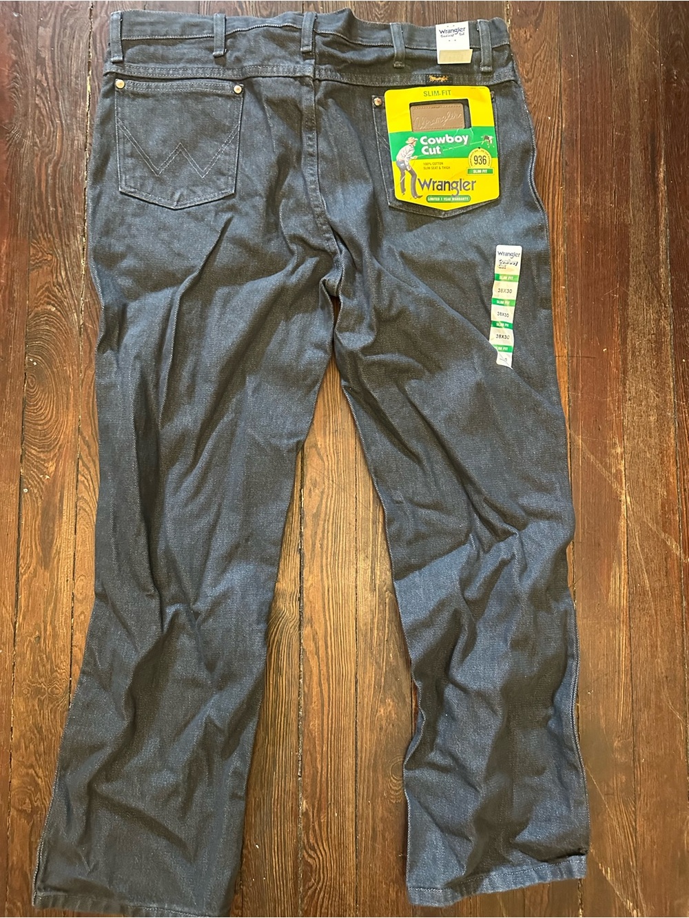 Wrangler Dark Blue Cowboy Cut Slim Fit Jeans